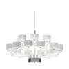 Lampadario in metallo con vetro veneziano