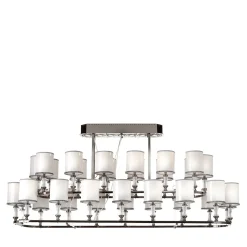 Lampadario in metallo e cristallo
