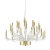 Lampadario in ottone e vetro veneziano