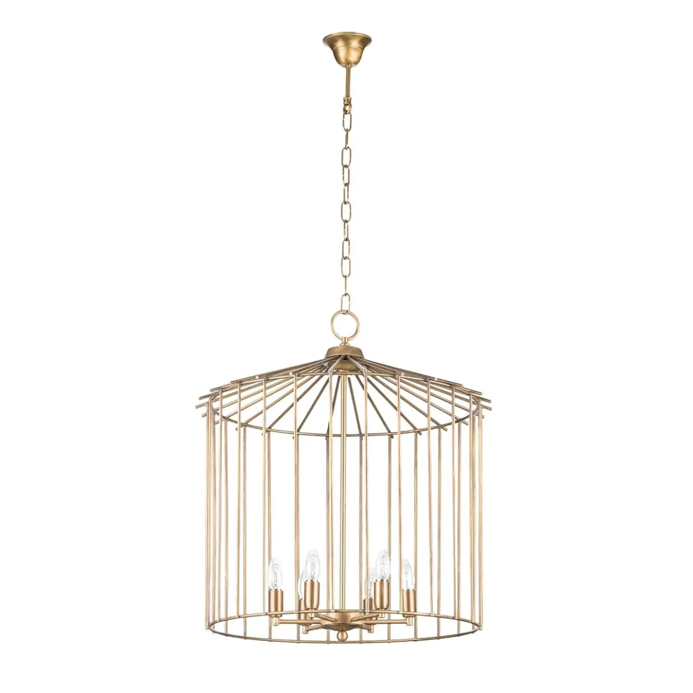 Lampadario in ottone per interni Cage