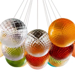 Lampadario in vetro Balloton multicolore a 13 luci