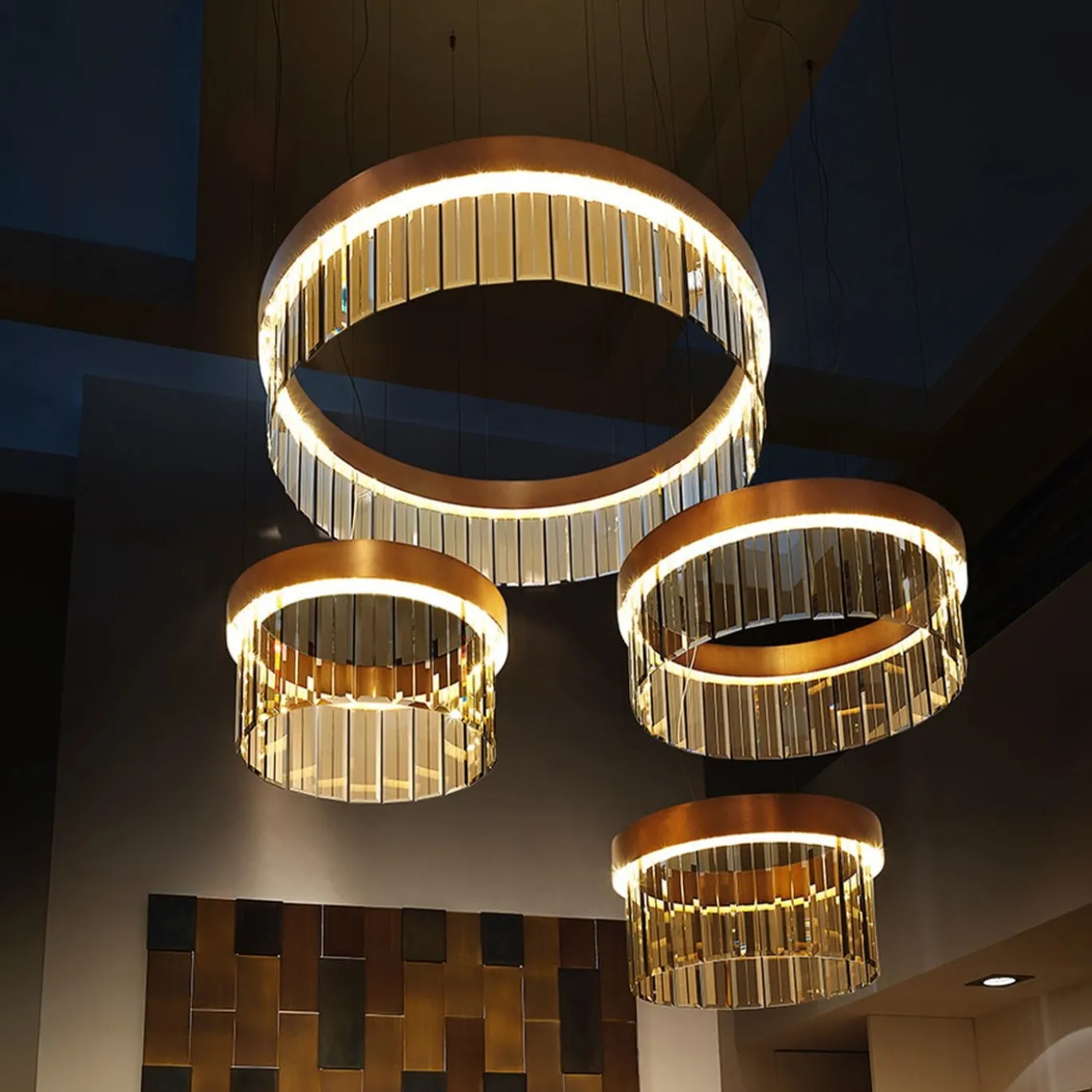 Lampadario in vetro Cesare