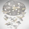 Lampadario in vetro di Murano a foglia