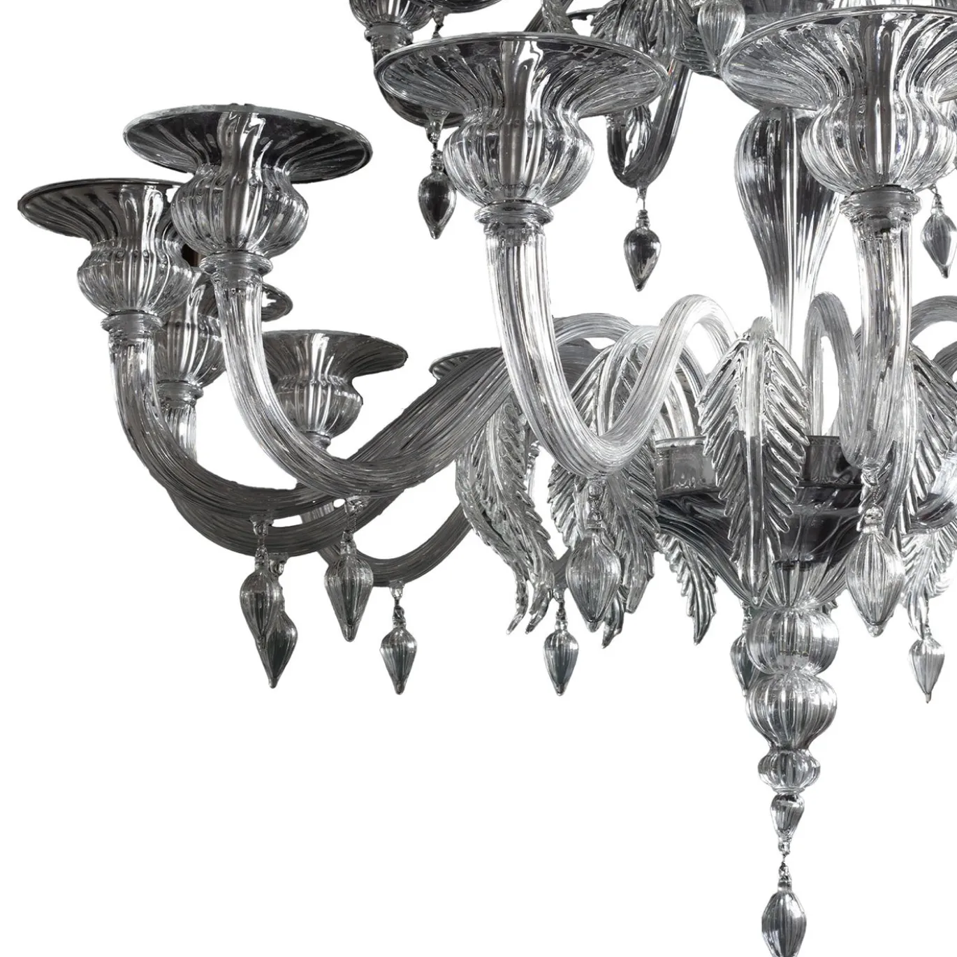 Lampadario in vetro grande Tosca