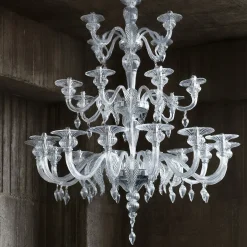 Lampadario in vetro grande Tosca