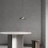 Lampadario in vetro grigio scuro singolo da lounge