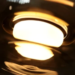 Lampadario in vetro grigio scuro singolo da lounge