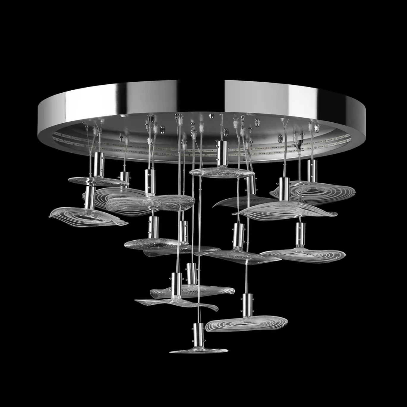Lampadario in vetro Meadow