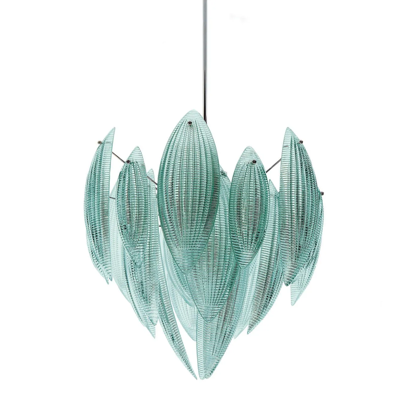 Lampadario in vetro Paradise Aquamarine