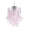Lampadario in vetro rosa Artemide