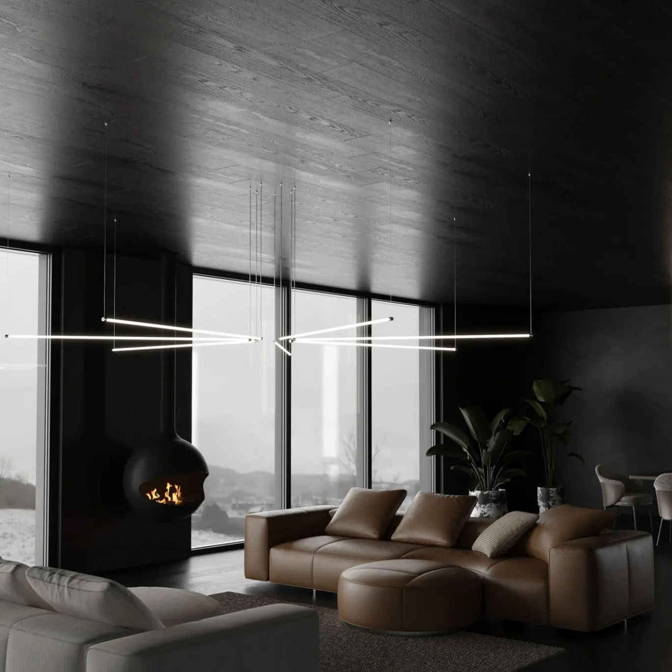 Lampadario in Vetro The Line 6