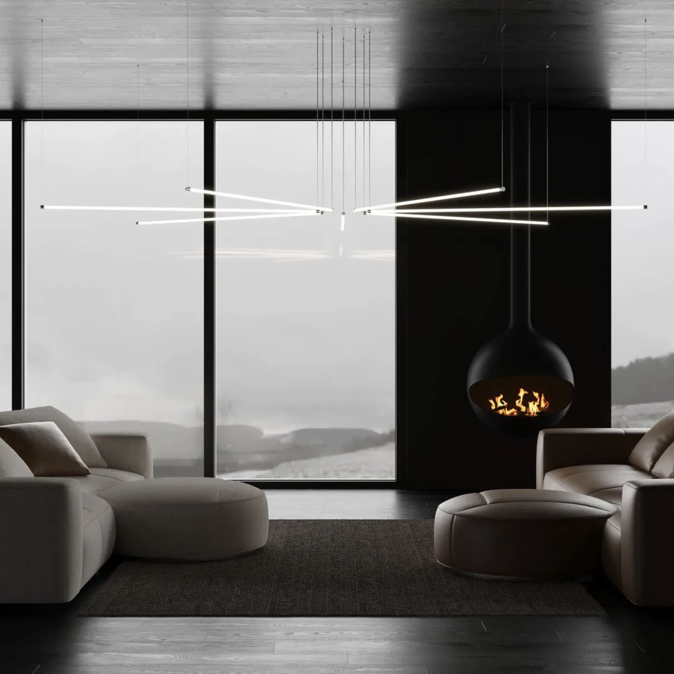 Lampadario in Vetro The Line 6