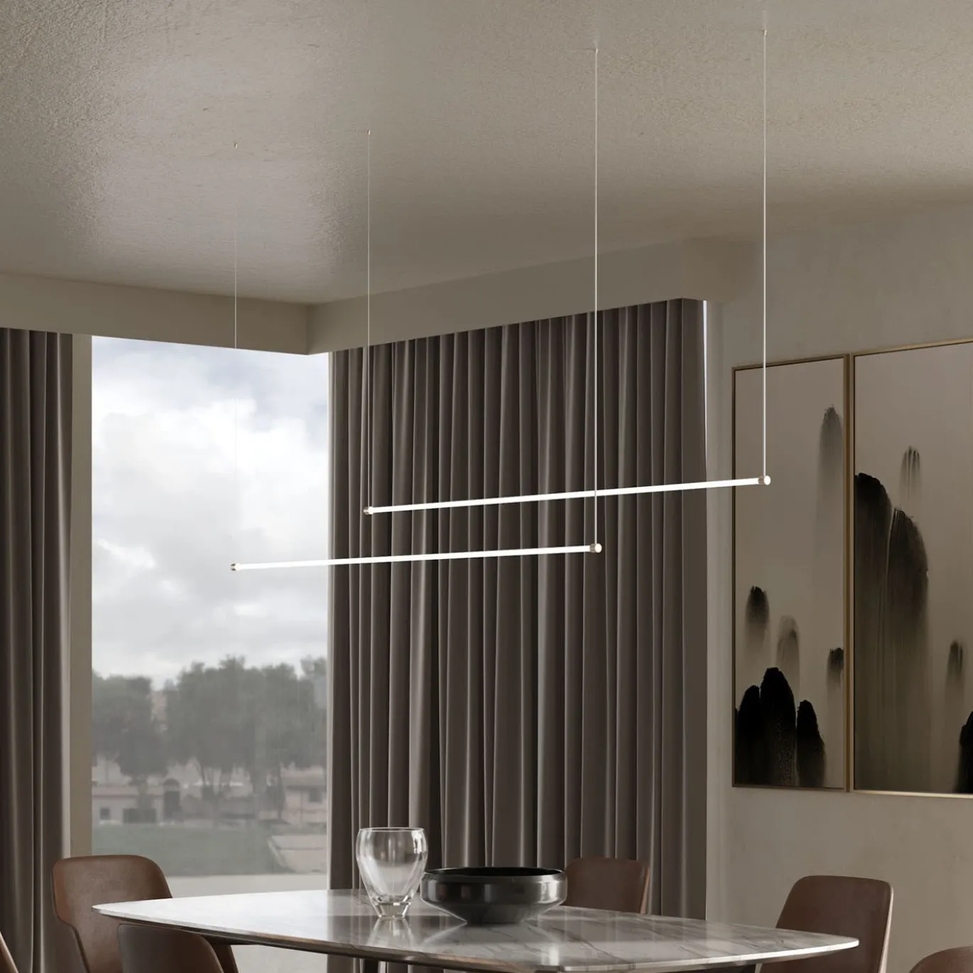 Lampadario in Vetro The Line 9