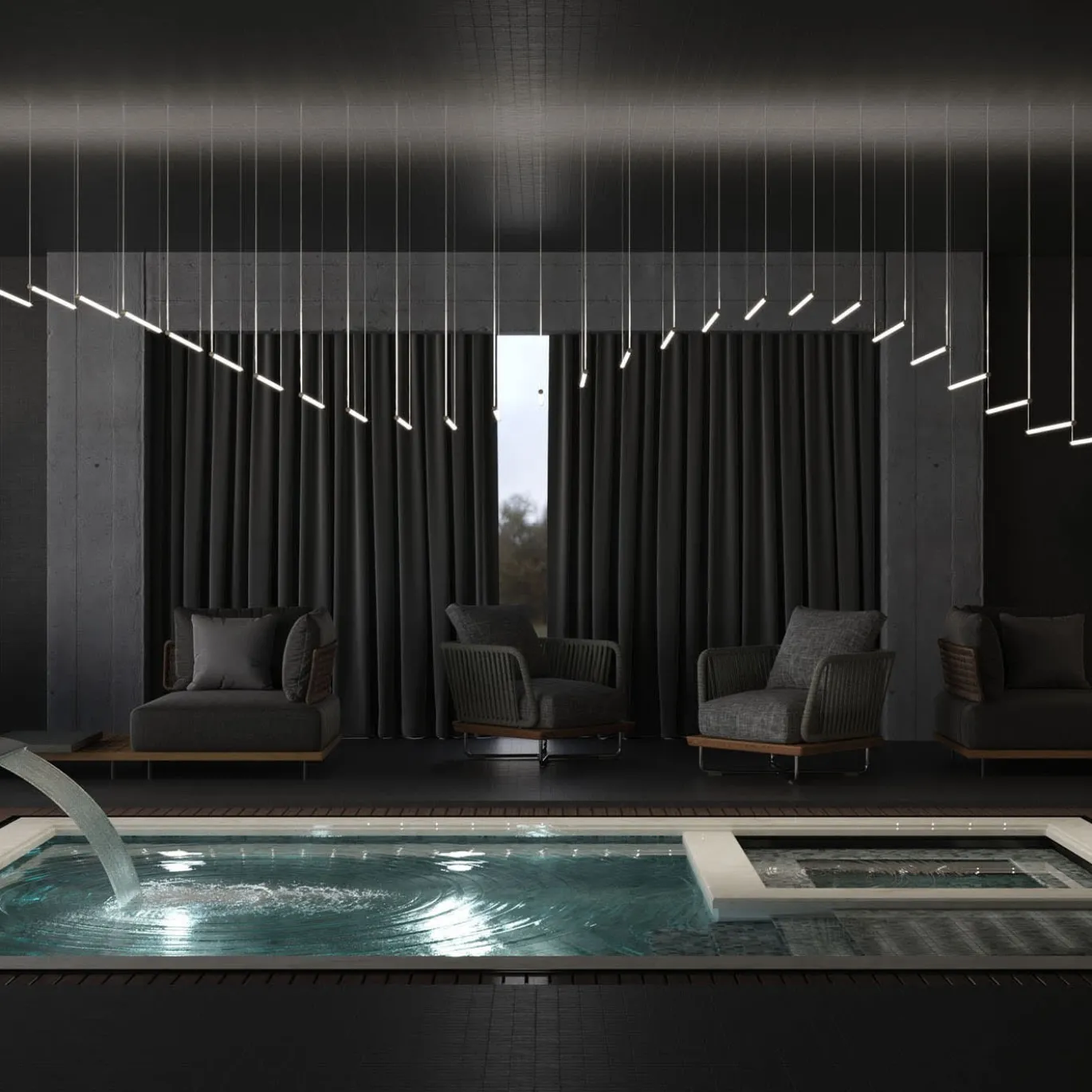 Lampadario in Vetro The Line 19