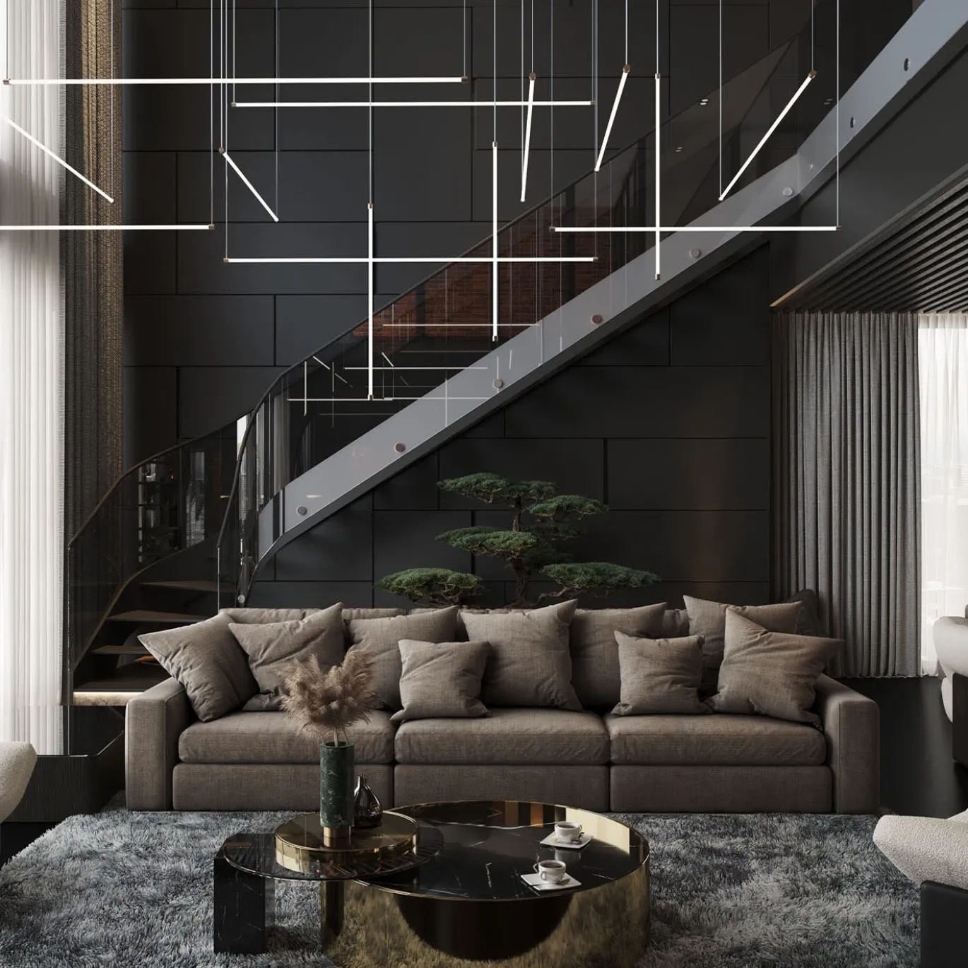 Lampadario in Vetro The Line 13