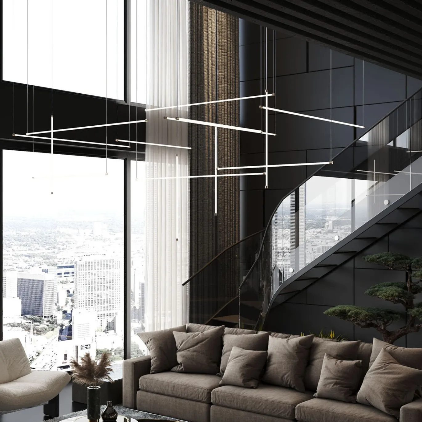 Lampadario in Vetro The Line 13