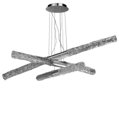 Lampadario In Vetro Trasparente Soffiato