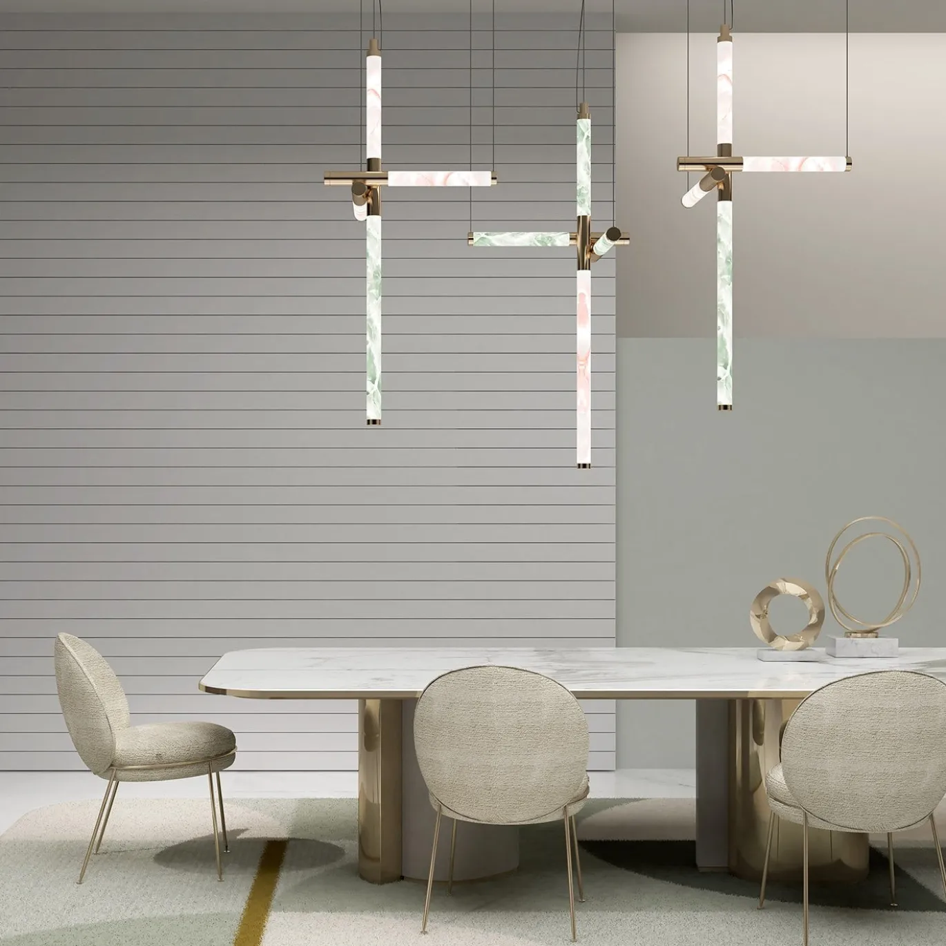 Lampadario Katana in Vetro