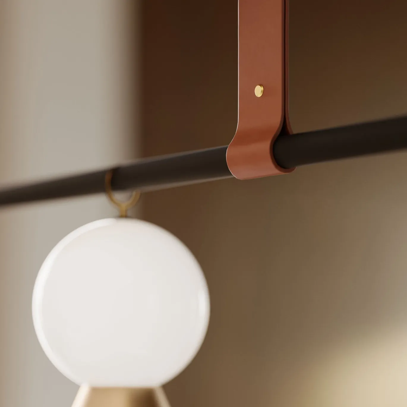 Lampadario Lineare Bozu S3 LN con Sfere in Vetro