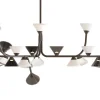 Lampadario Linfa Asimmetrico Medio Nero