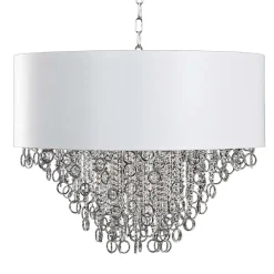 Lampadario Lisa con paralume bianco