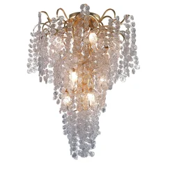 Lampadario lungo Stardust Gold