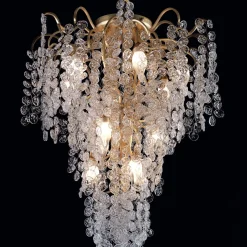 Lampadario lungo Stardust Gold