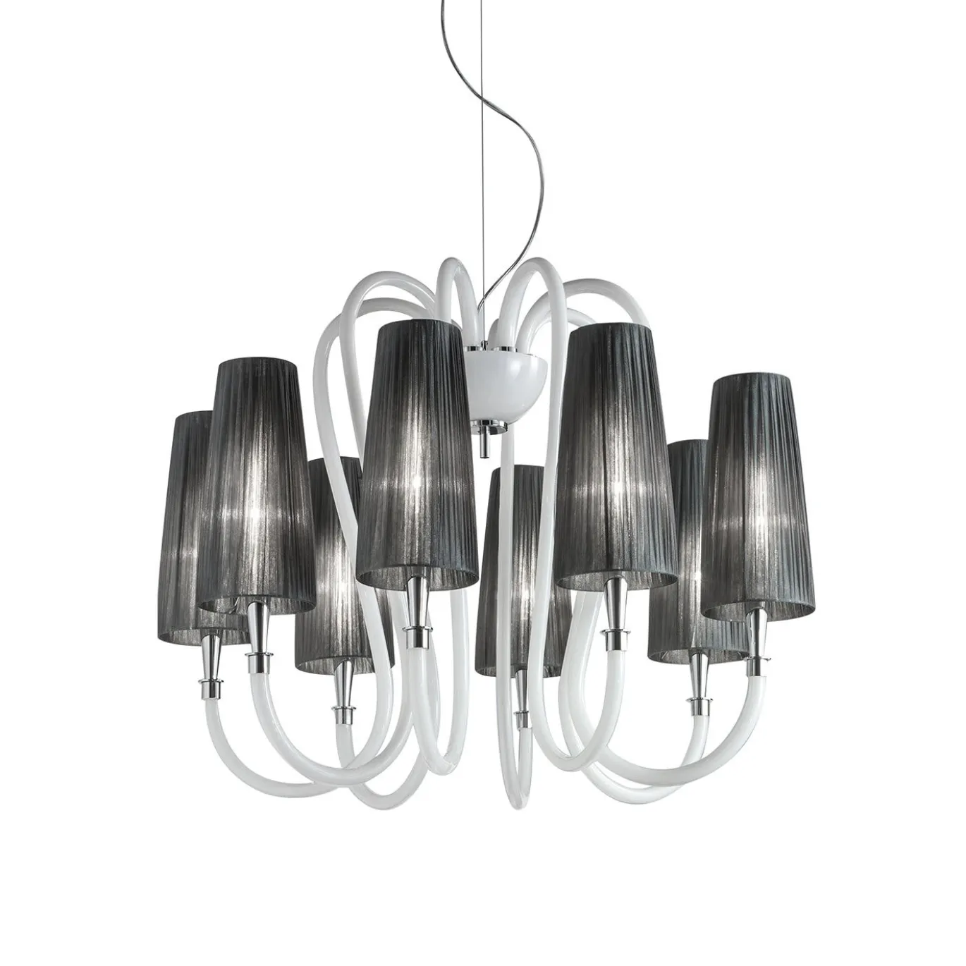 Lampadario Margot bianco a 8 luci