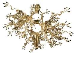 Lampadario Mek 10 a 10 luci in oro fitomorfico