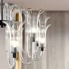 Lampadario Michelangelo a 12 luci in vetro di Murano color cristallino