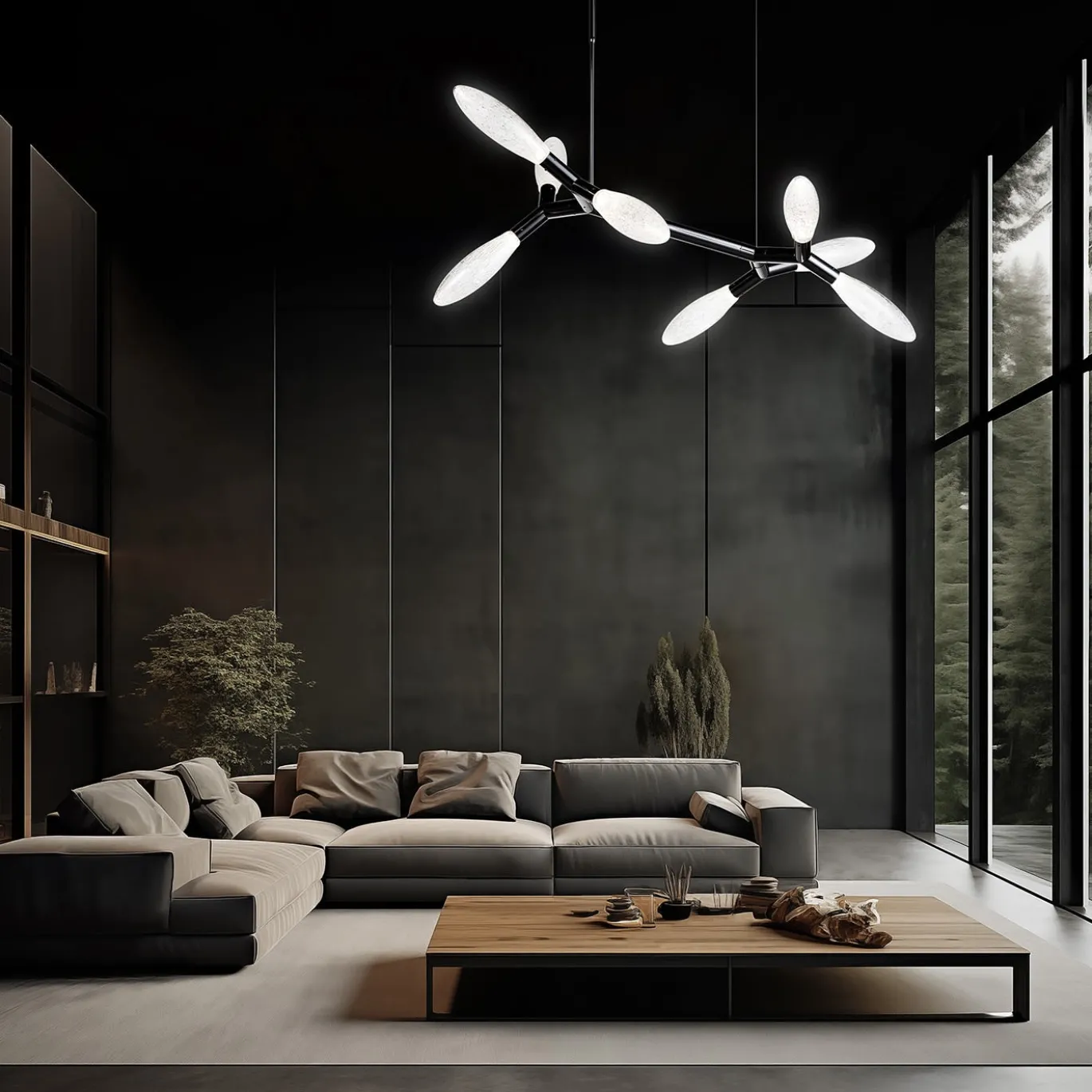 Lampadario Miox Glass Black