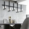 Lampadario Mirage in acciaio nero