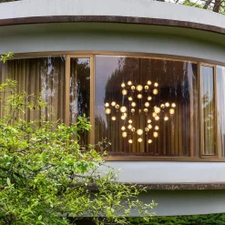 Lampadario Nabila a 48 luci in vetro trasparente di Corrado Dotti