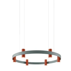 Lampadario Nastro Azzurro e Rosso
