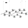 Lampadario Nature con vetri Fumé