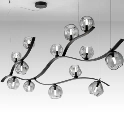 Lampadario Nature con vetri Fumé