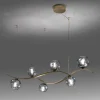 Lampadario Nature Gold con vetro Fumè