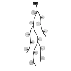 Lampadario Nature Sinuous in metallo nero