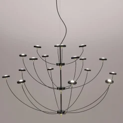 Lampadario Ocio in Acciaio Nero