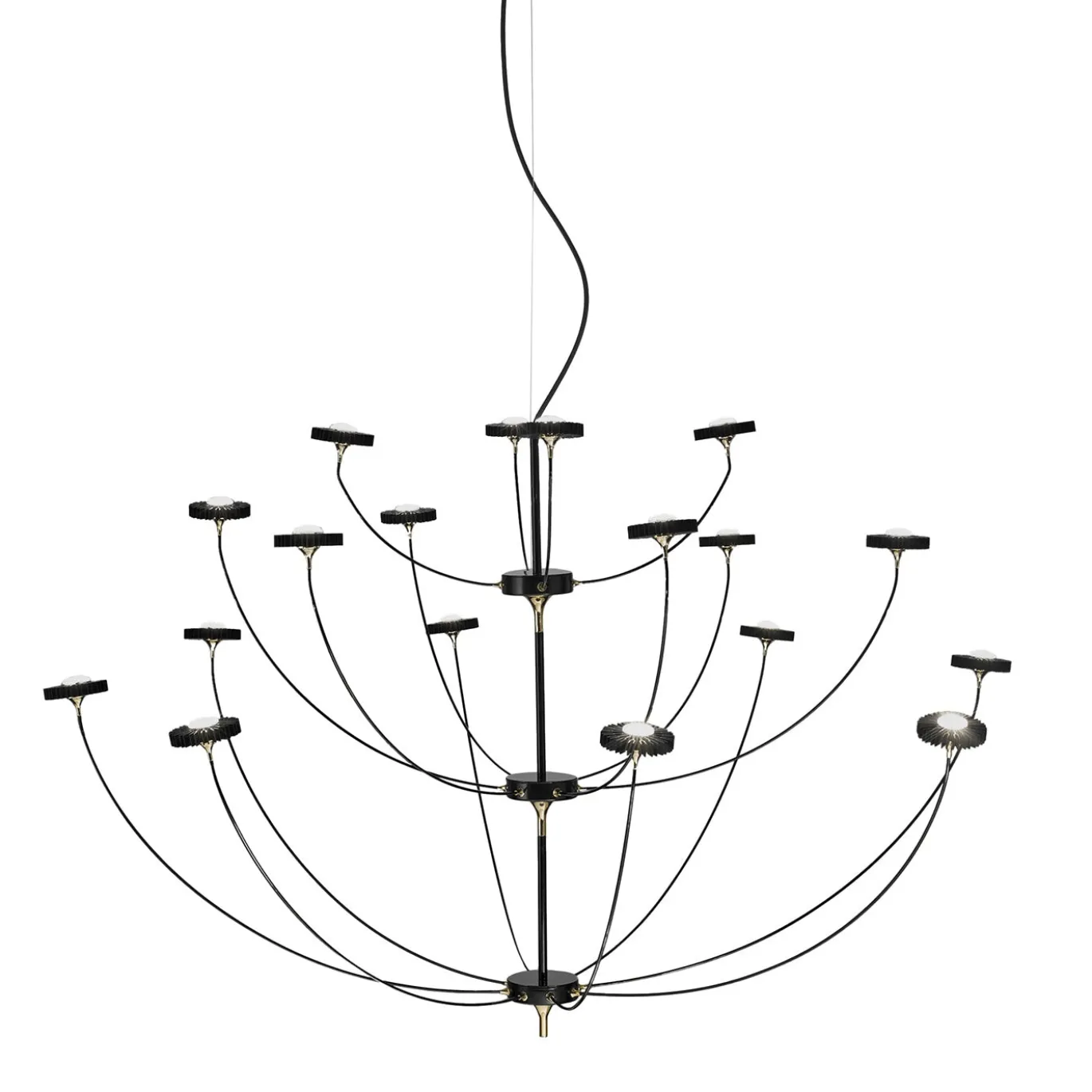 Lampadario Ocio in Acciaio Nero