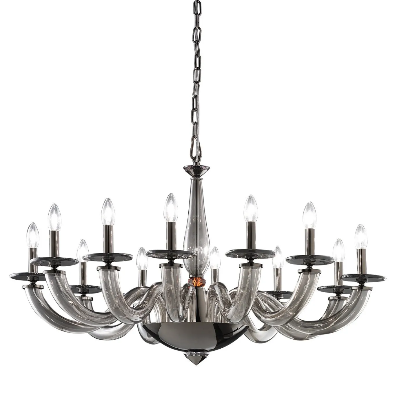 Lampadario Olympia grigio 12 luci