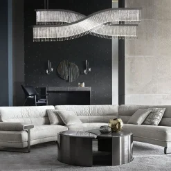 Lampadario Onda in vetro di Murano
