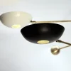 Lampadario Orbitale Compatto in Ottone con 3 bracci bilanciati rotanti