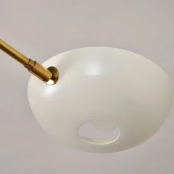 Lampadario Orbitale Doppio in ottone a sei braccia