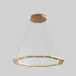 Lampadario Otto ottagonale dorato