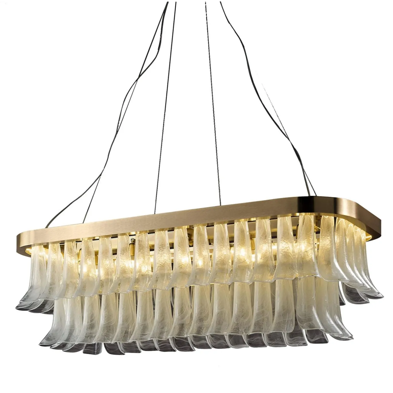 Lampadario ovale a foglie
