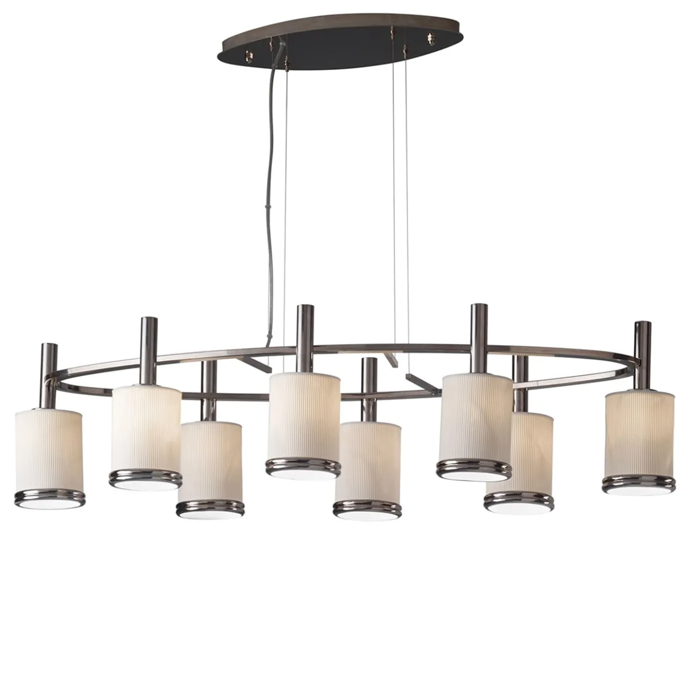 Lampadario ovale a 8 luci Gilda