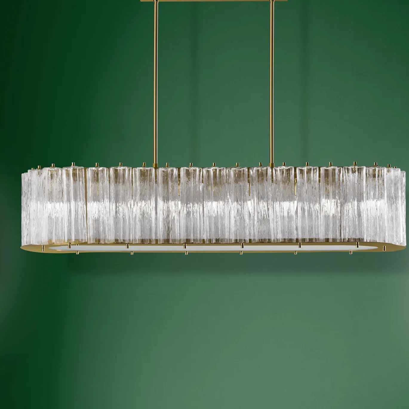 Lampadario ovale a tamburo a 9 luci