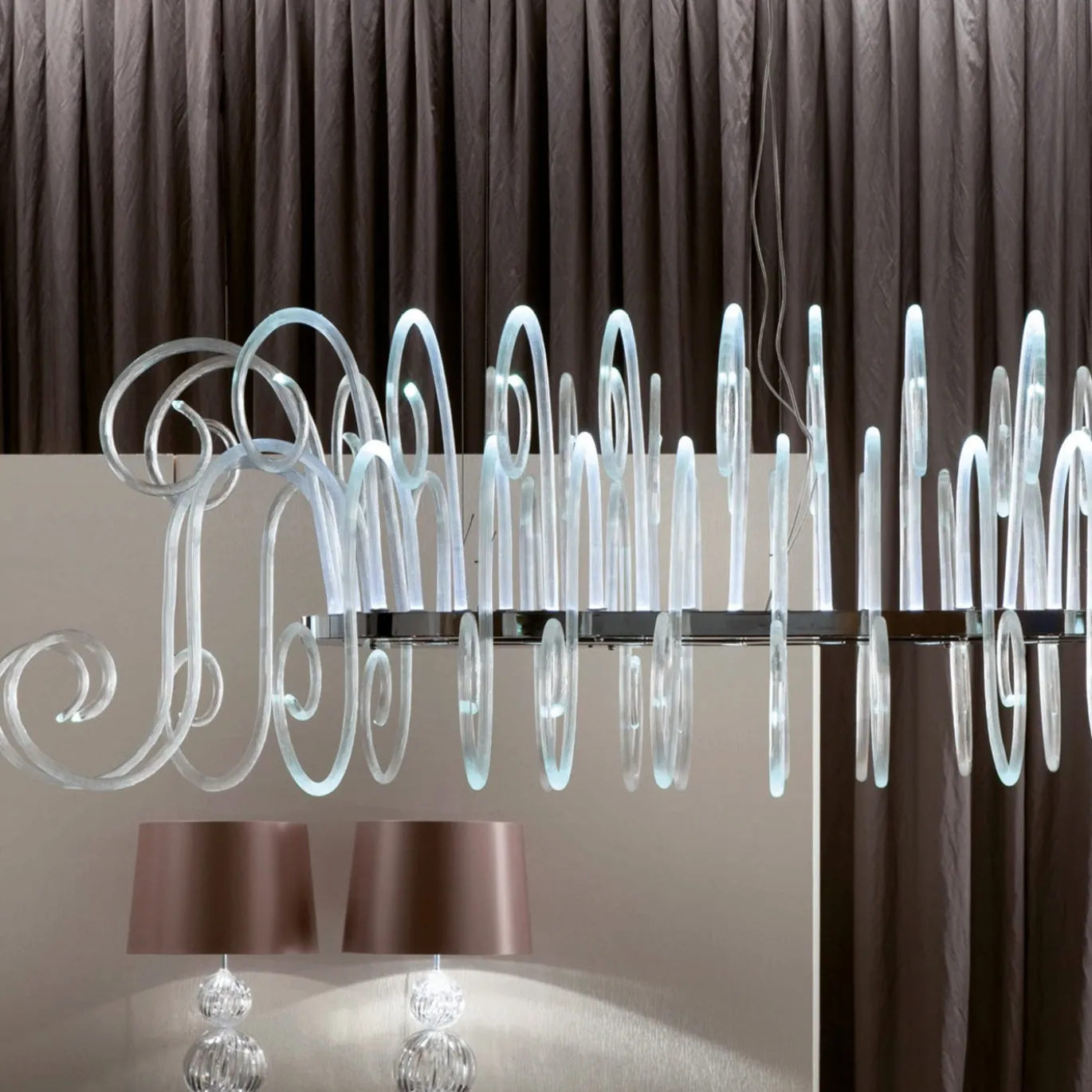 Lampadario ovale Fountains