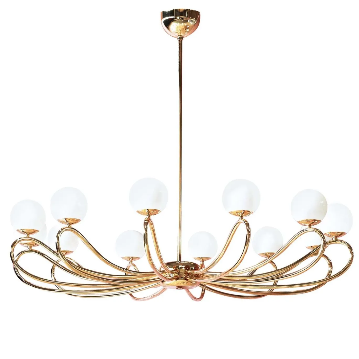 Lampadario Papillon 7207/12 in ottone di Matteo Zorzenoni